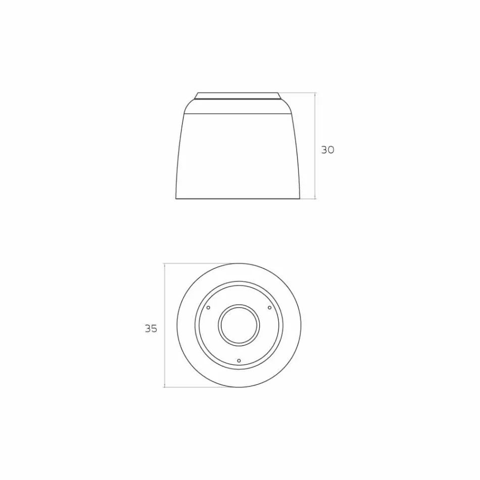 Ronde douchekop met plafondontwerp in Luxolid, Italië, Ruda Viadurini