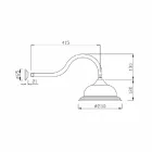 Antikalk douchekop in staal en klassiek messing Made in Italy - Mingo Viadurini