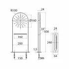 Wanddouchekop met douchestraal en waterval Made in Italy - Como Viadurini