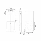 Stalen wanddouchekop met dubbele jet Made in Italy - Cartesio Viadurini