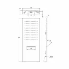 Rechthoekige roestvrijstalen wanddouchekop Made in Italy - Net Viadurini