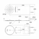 Moderne ultradunne stalen wanddouchekop Made in Italy - Cassio Viadurini
