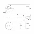 Moderne ultradunne stalen wanddouchekop Made in Italy - Cassio Viadurini