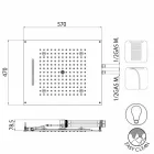 Plafond douchekop met twee stralen met LED verlichting Dream Viadurini