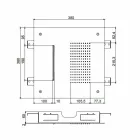 Stalen plafonddouchekop met dubbele jet Made in Italy - Quinto Viadurini