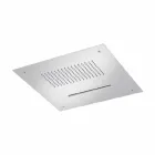 Stalen plafonddouchekop met dubbele jet Made in Italy - Quinto Viadurini