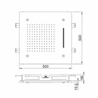 Roestvrijstalen plafonddouchekop met 3 jets Made in Italy - Frido Viadurini