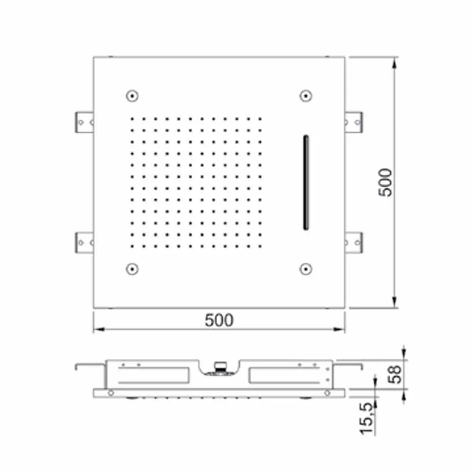 Roestvrijstalen plafonddouchekop met 3 jets Made in Italy - Frido Viadurini