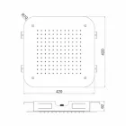 Roestvrijstalen douchekop met enkele jet-plafond gemaakt in Italië - Elcan Viadurini