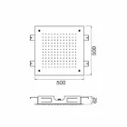 Roestvrijstalen douchekop met enkele jet-plafond gemaakt in Italië - Cauro Viadurini
