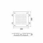 Roestvrijstalen douchekop met enkele jet-plafond gemaakt in Italië - Cauro Viadurini