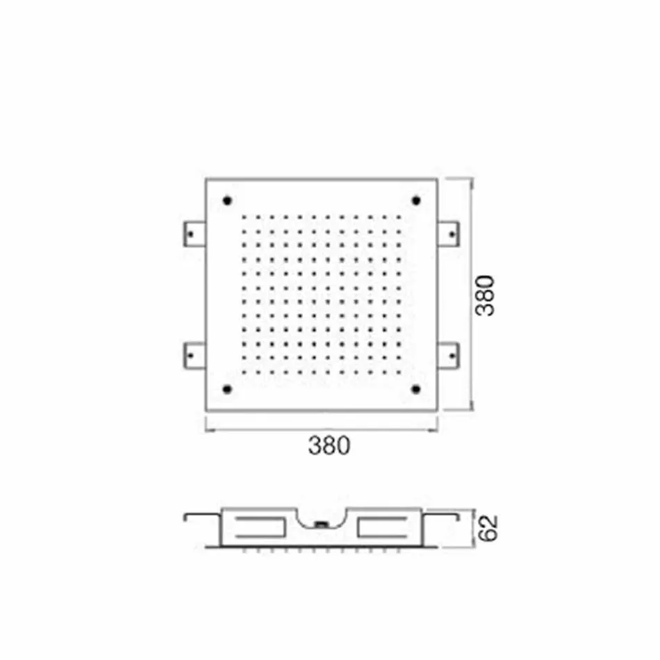 Roestvrijstalen douchekop met enkele jet-plafond gemaakt in Italië - Cauro Viadurini