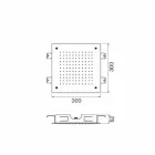 Roestvrijstalen douchekop met enkele jet-plafond gemaakt in Italië - Cauro Viadurini