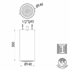 Douchekop strak modern design met een jet Bossini Viadurini