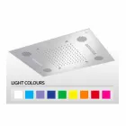 Stalen douchekop met chromotherapie en bluetooth Made in Italy - Elbo Viadurini