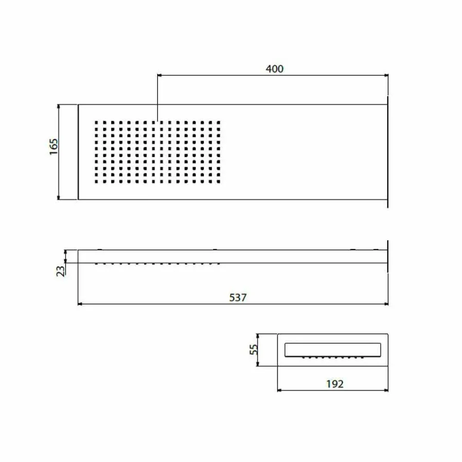Stalen douchekop met regenstraal Made in Italy - Nairobi Viadurini