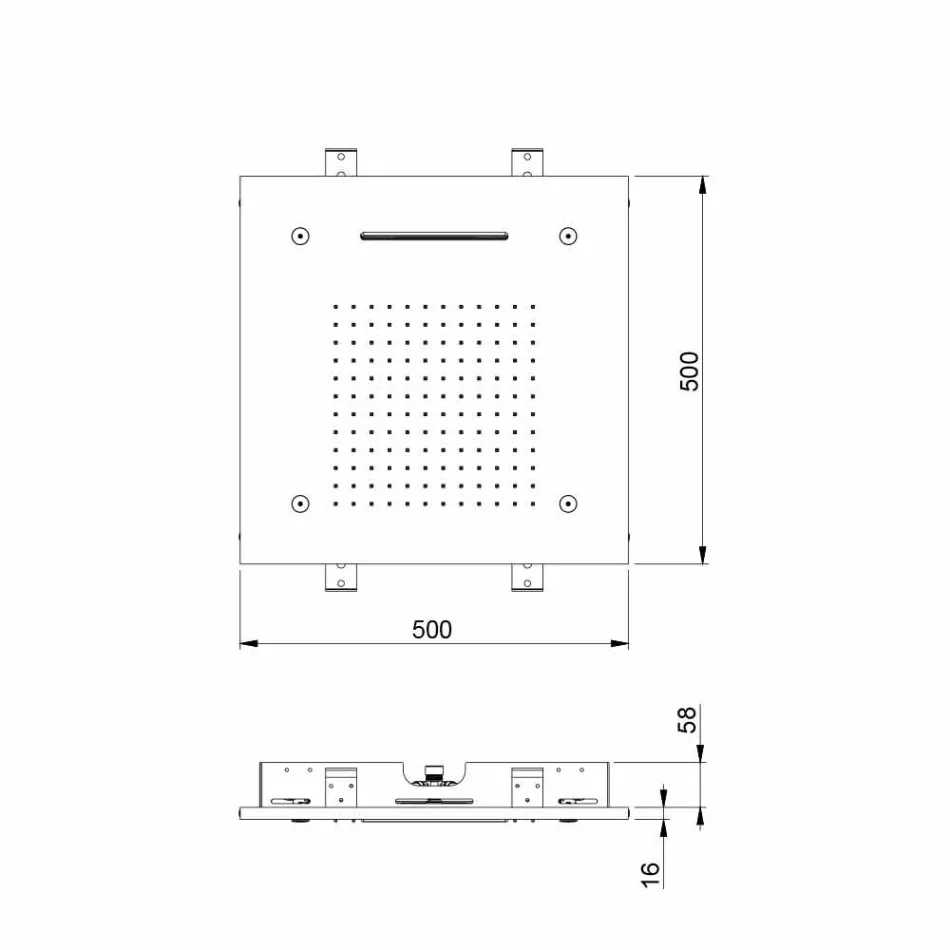 Roestvrijstalen douchekop met chromotherapie Made in Italy - Oplosser Viadurini