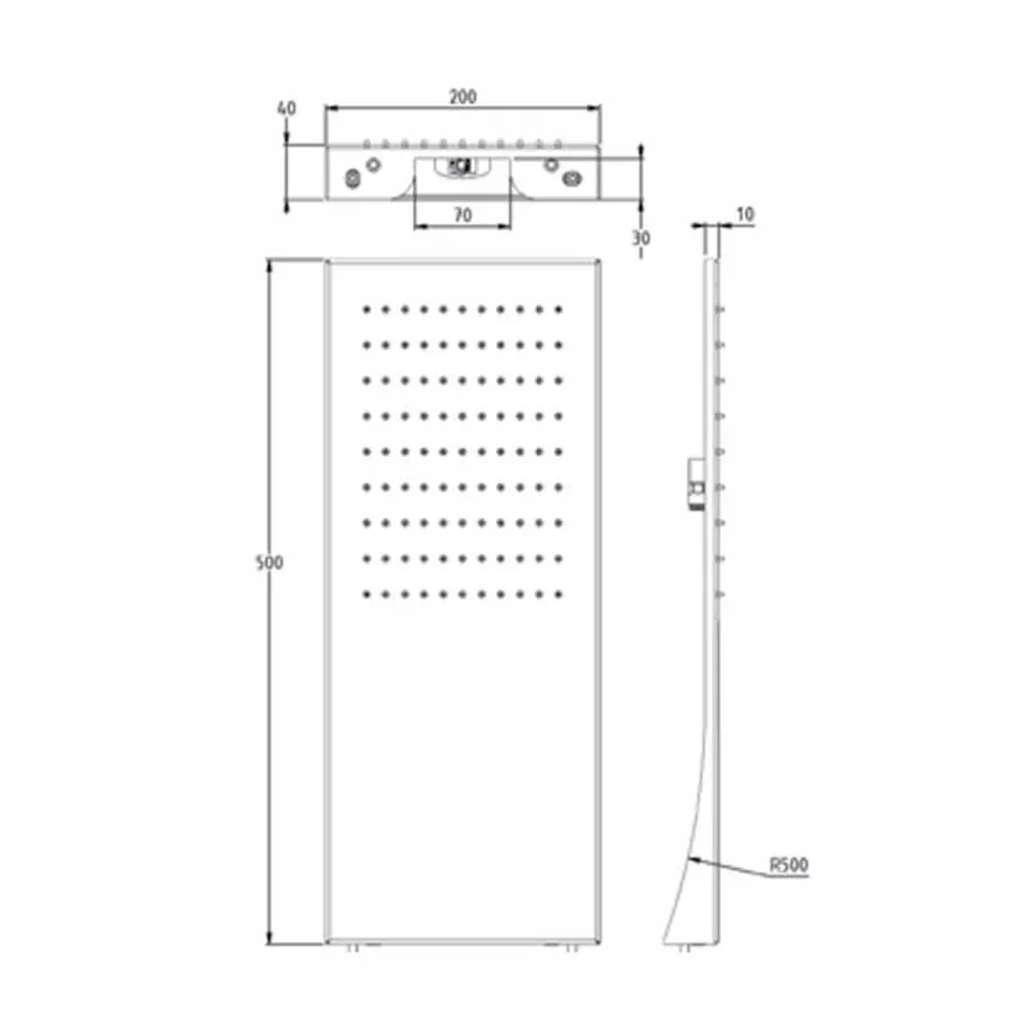 Roestvrijstalen douchekop met regenstraal Made in Italy - Fiordo Viadurini