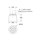 Luxolid douchekop met massief oppervlak, gemaakt in Italië - Lallio Viadurini