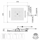 Modern hoofddouche Bossini Dream vier functies Viadurini