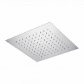 Vierkante plafonddouchekop in staal Made in Italy - zetmeel