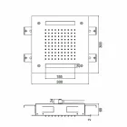 Vierkante douchekop in roestvrij staal met chromotherapie Made in Italy - Bilbo Viadurini
