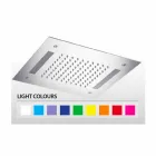 Vierkante douchekop in roestvrij staal met chromotherapie Made in Italy - Bilbo Viadurini