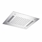 Vierkante douchekop in roestvrij staal met chromotherapie Made in Italy - Bilbo Viadurini