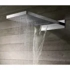 Rechthoekige roestvrijstalen wanddouchekop Made in Italy - Anito Viadurini