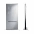 Rechthoekige roestvrijstalen wanddouchekop Made in Italy - Anito Viadurini