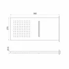 Rechthoekige roestvrijstalen wanddouchekop Made in Italy - Anito Viadurini