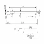 Ronde wanddouchekop in messing klassieke stijl Made in Italy - Betto Viadurini