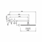 Ronde douchekop in roestvrij staal en messing Made in Italy - Aurelio Viadurini