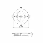 Ronde douchekop met enkele jet in roestvrij staal Made in Italy - zwavel Viadurini