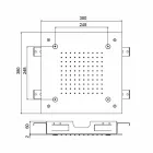 Stalen douchekop met regenstraal en vernevelaars Made in Italy - Selmo Viadurini