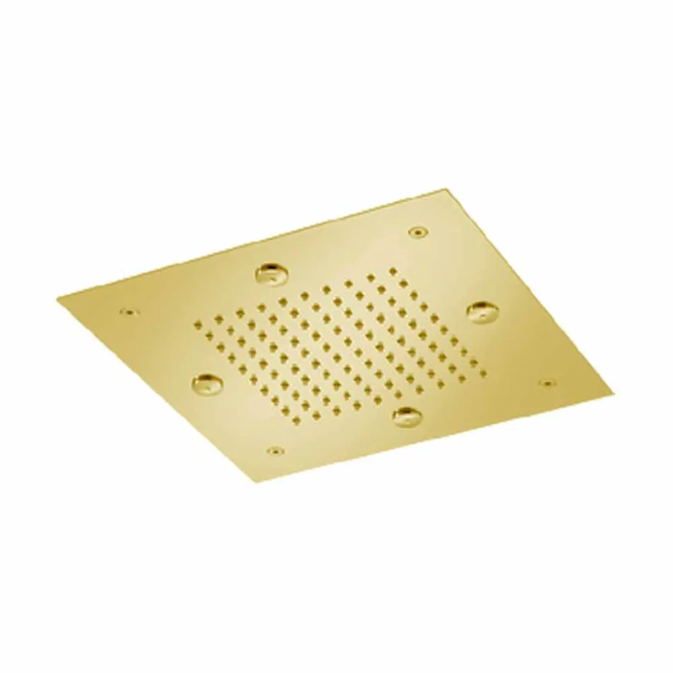 Stalen douchekop met regenstraal en vernevelaars Made in Italy - Selmo Viadurini