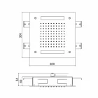Roestvrijstalen douchekop met enkele jet en LED-chromotherapie Gemaakt in Italië - Sauron Viadurini