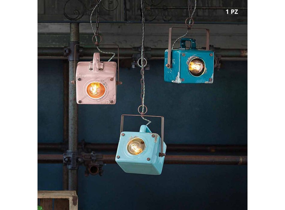 Ophanging spotlight vintage keramiek en ferro Allie Viadurini