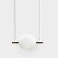 Design ophanging in glas en messing met LED-licht, 3 maten - Alma van Il Fanale