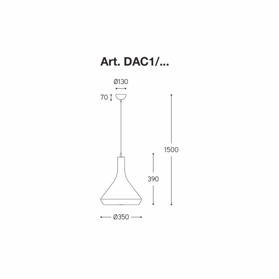 Designophanging in aluminium Made in Italy - Cappadocia Aldo Bernardi Viadurini