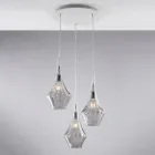 Hanglamp van ijzer met Pyrex-glas, gemaakt in Italië, voor interieurdecoratie - Olimpo Viadurini