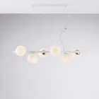 Hanglamp van gelakt ijzer, gemaakt in Italië, voor interieurdecoratie - Berlijn Viadurini