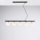 Hanglamp van gelakt ijzer, gemaakt in Italië, voor interieurdecoratie - Berlijn Viadurini