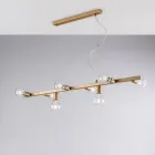 Hanglamp van gelakt ijzer, gemaakt in Italië, voor interieurdecoratie - Verona Viadurini