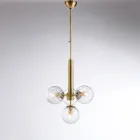 Hanglamp van ijzer, gemaakt in Italië, voor interieurdecoratie - Como Viadurini