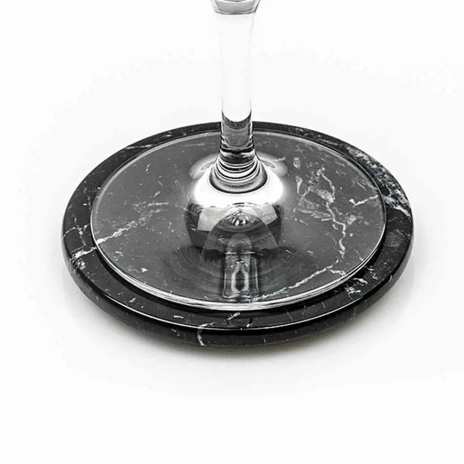 Moderne onderzetters in gekleurd marmer gemaakt in Italië, 2 stuks - Nessa Viadurini