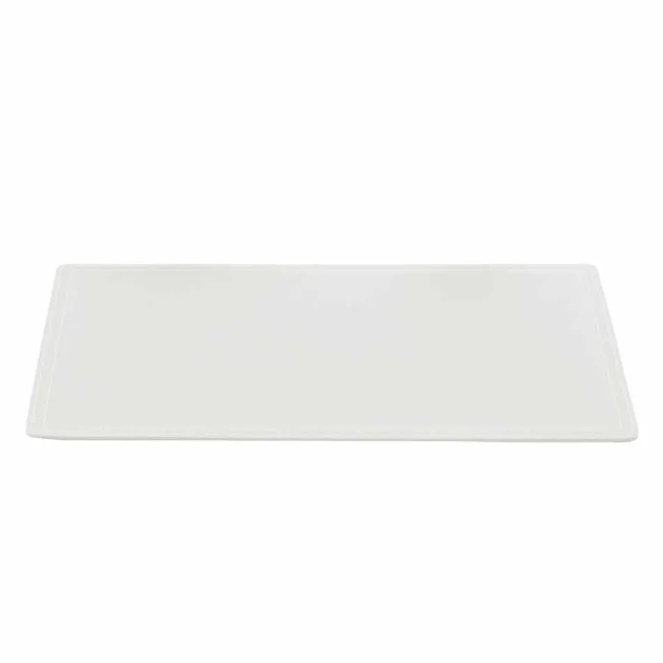 Geregenereerde lederen bureaulegger met penstopstiksels Made in Italy - Ascanio Viadurini