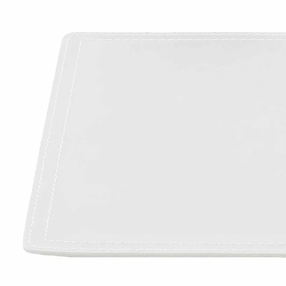 Geregenereerde lederen bureaulegger met penstopstiksels Made in Italy - Ascanio Viadurini