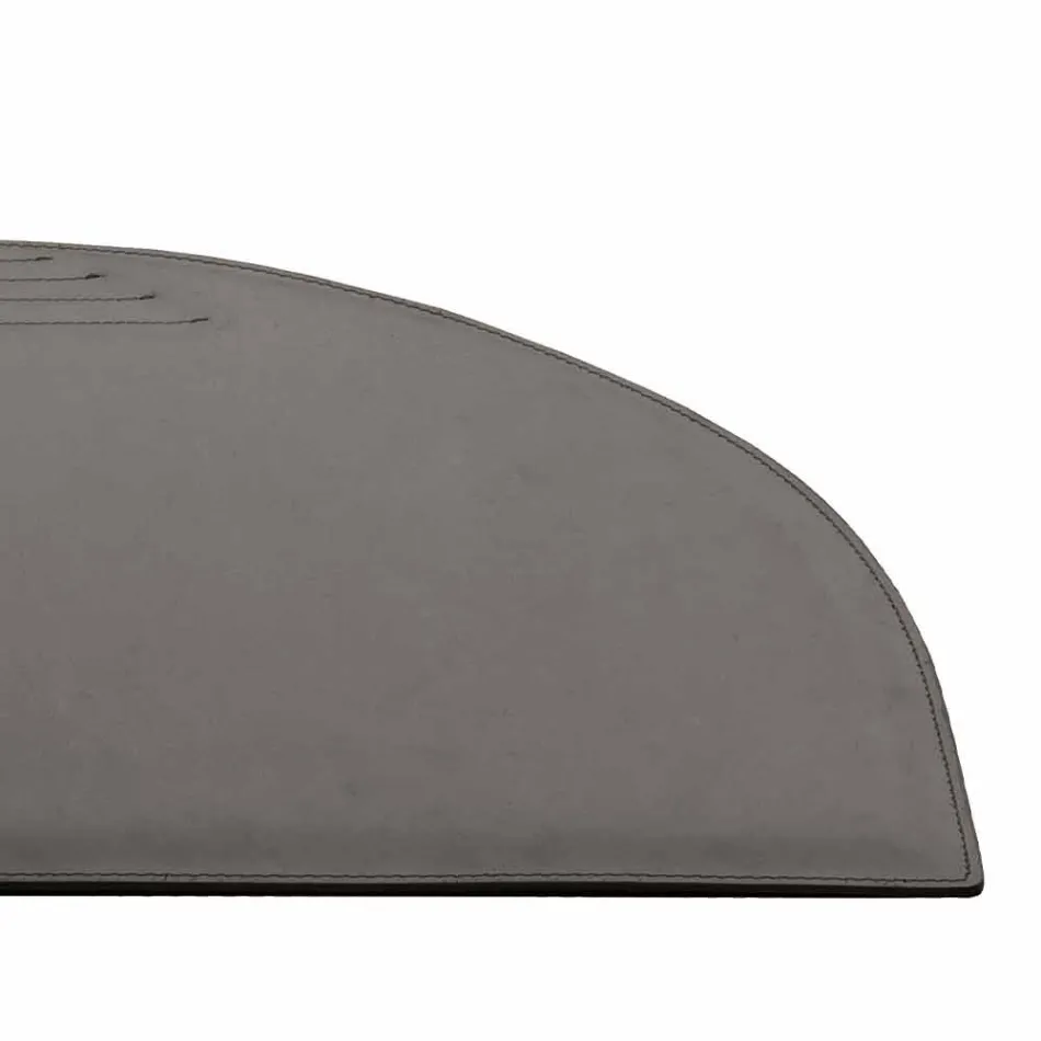 Geregenereerd lederen bureaukussen met penstopnaden Made in Italy - Medea Viadurini