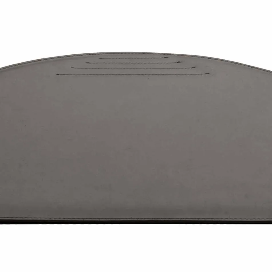 Geregenereerd lederen bureaukussen met penstopnaden Made in Italy - Medea Viadurini